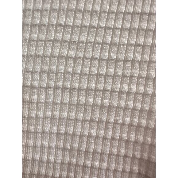 Liz Claiborne White M Waffle Knit Short Sleeved Sweater Preppy Basic Minimalist - Picture 5 of 7